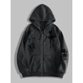 thumbnail image 2 of Unisex Y2K Zip Up Hoodie Oversized Gothic Hooded Sweatshirt Casual Baggy Punk Grunge Hooded Jacket Alternative Streetwear, 2 of 4