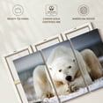 thumbnail image 6 of Elephant Stock Yoga Polar Bear Wall Art - Horizontal Multi Panel Canvas - Living Room Wall Decor - Animal Multi Panel - White And Beige Decor - 74" x 48", 6 of 8