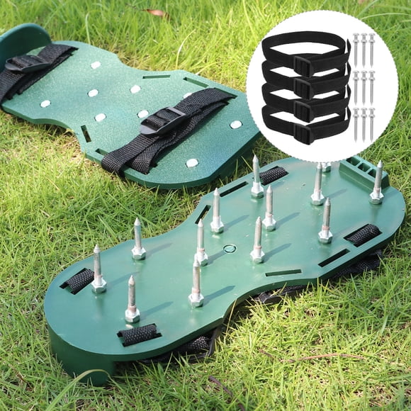 OULII 1 Set Lawn Aerator Shoes Nylon Black for Gardeners Lawn Care Tasks