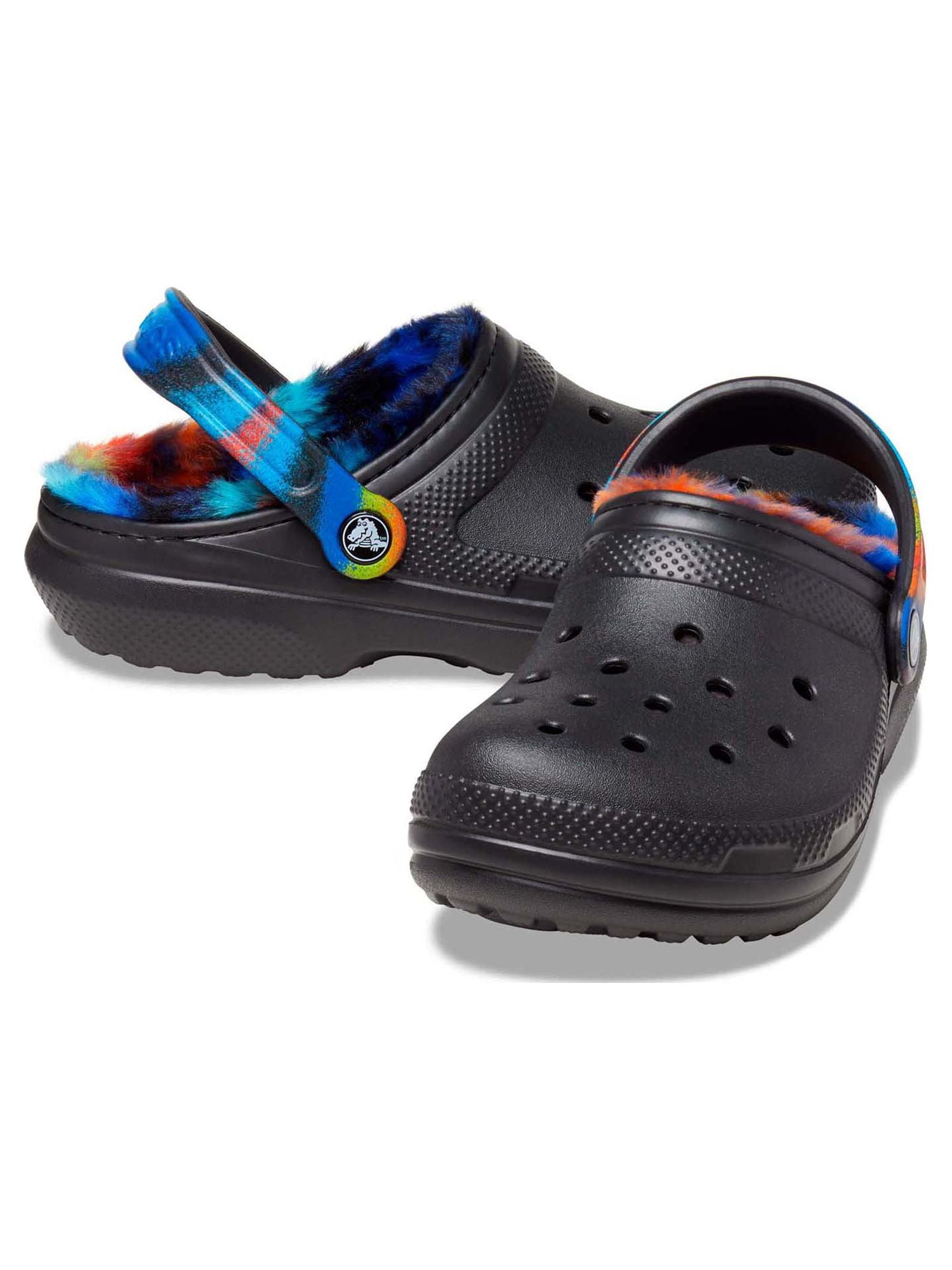 Tie dye online fleece lined crocs
