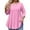 #5122401A-Watermelon Red, variant on Fabrcox Womens Plus Size Shirts Tunic Solid Color Crew Neck Womens Shirts 3/4 Sleeve Spring Summer Floral Loose Fit Blouse L-5XL