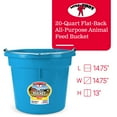 thumbnail image 2 of Little Giant All Purpose Heavy Duty Flat Back 20 Qt Plastic Bucket, Teal, 2 of 7
