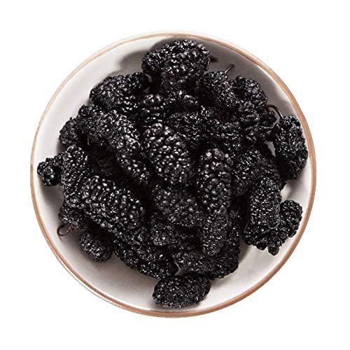 Greenlike Organic Dried Mulberry Fruit Dried Chinese Herbs Sang Shen 10oz 桑葚Dried Organic Mulberry, Black,