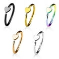 thumbnail image 5 of Nose & Cartilage 20G Hoop Ring Heart Charm Anodized Surgical Steel - Sold Each, 5 of 5