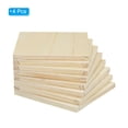 thumbnail image 3 of Unfinished Wood Canvas Panel 5x5" Deep 0.3" Wooden Paint Pouring Panel Boards Cradled, 4 Pack, 3 of 4