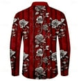 thumbnail image 3 of IWRICH Men's Long Sleeve Shirt Regular Fit Casual Button down Shirts Valentines Day T Shirts 07-Red XL, 3 of 4