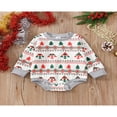 thumbnail image 2 of MesaSe Barboteuse de Noël pour Bébé, Imprimé Arbre de Noël, Manches Longues, Col Rond, Combinaison pour Garçons et Filles, 2 of 9