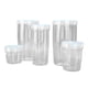 thumbnail image 1 of 5Pcs Airtight Food Storage Container Set Stackable Food Storage Canisters Plastic Jars with Lids for Storing Pasta Biscuits Nuts Coffee Beans Grains Blue, 1 of 5