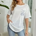 thumbnail image 5 of SWSMCLT Women's Cotton T Shirt Cheetah Printed Baggy Oversized Spring Casual Tees Tunic Shirt Soft Lightweight Summer Top Cool Loose Fit White Large, 5 of 5