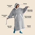 thumbnail image 2 of Manta portátil con capucha Bedsure para mujer, larga, color gris sherpa, 2 of 6