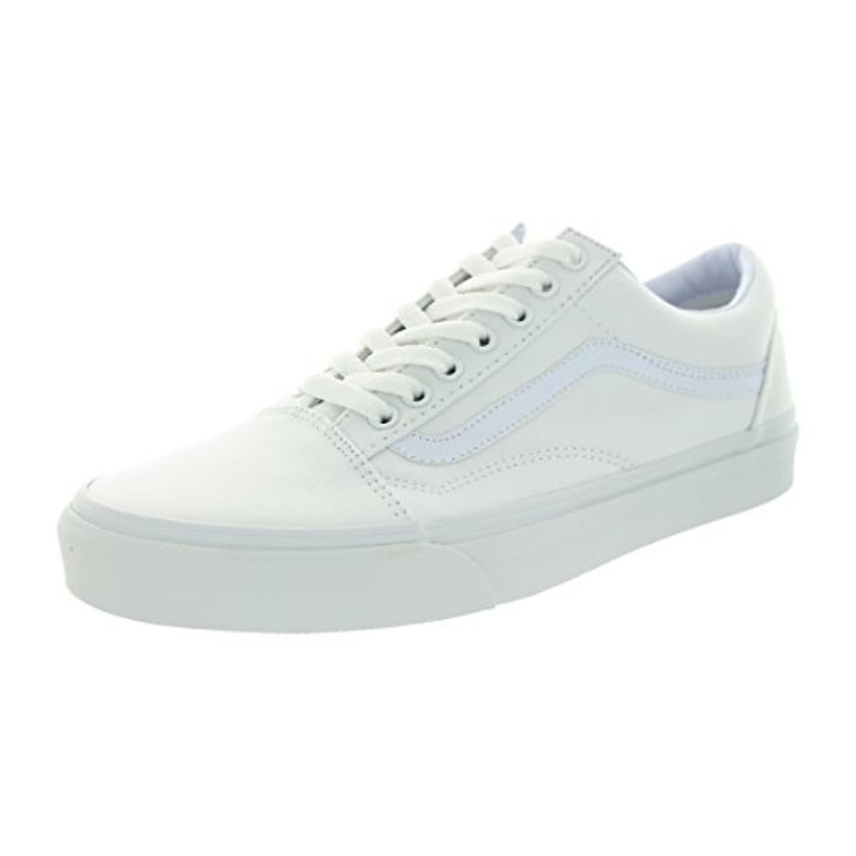 Vans Unisex Skool Classic Skate Shoes - True White - 9 - Walmart.com