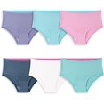 thumbnail image 2 of Fruit of The Loom Big Girls 100% Fiber Moisture Wicking Underwear Brief, Assorted Rotation (6-Pack), 2 of 4
