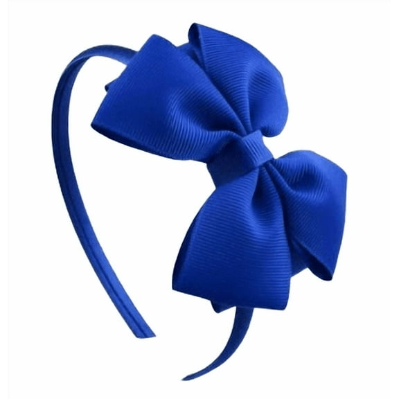 Girls Ribbon Bow Fashion Headband, Blue