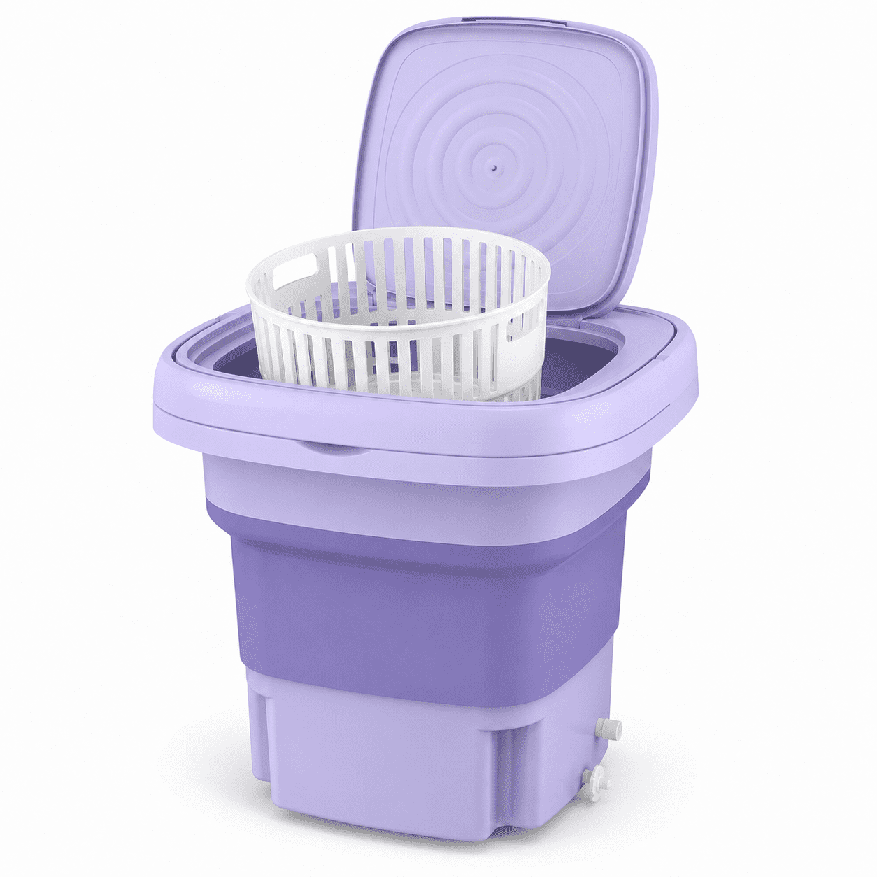Foldable Mini Washing Machine – Portable Electric Washer with Drain Basket