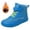Blue, variant on 3-11 Years Boys Girls Barefoot Winter Boots with Wide Toe Box Slip Drop Sole Ankle Winter Snow Boots for Toddler//Big Kids(Grey,7-8 Years)