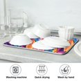 thumbnail image 7 of Yayeee Dish Drying Mat for Kitchen Counter 18"x24" Microfiber Absorbent Pad, Colorful Art Leaves Pattern, 7 of 7