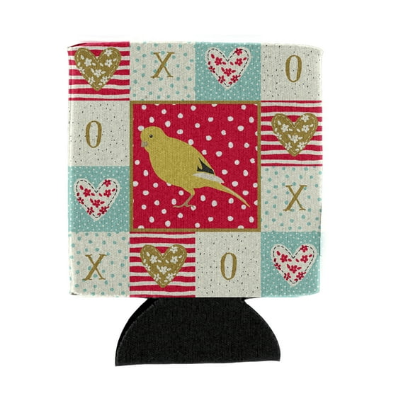 Carolines Treasures CK5501CC Border Canary Love Can or Bottle Hugger Can Hugger multicolor