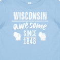 thumbnail image 4 of Inktastic Wisconsin Awesome Since 1848 Boys or Girls Baby T-Shirt, 4 of 5