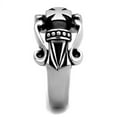 thumbnail image 4 of Mens Ring Silver Black Cross Stainless Steel Ring, 4 of 7