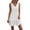 White, variant on Admvng Womens Dress V Neck Pocket Sleeveless Tiered Ruffle Hem Casual Flowy Summer Dress