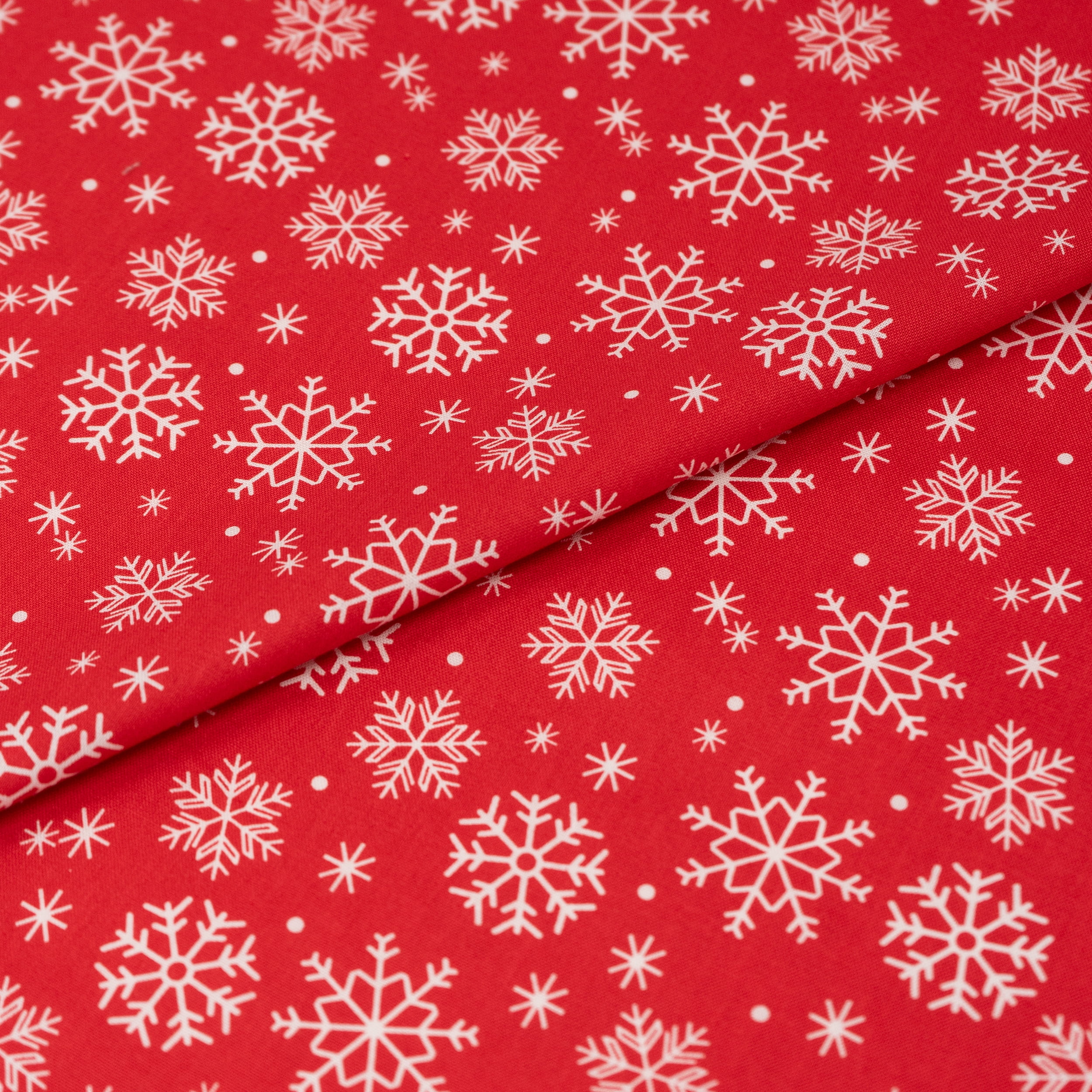 Singer Print Fabric, 100% Premium Cotton, Christmas Snowflakes On Wine Red, 3 Yards