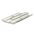thumbnail image 4 of The Tile Life Athena 2" x 6" White/ Gold Glossy Glass Brick Mosaic Tile Sample, 1 Piece, 4 of 10