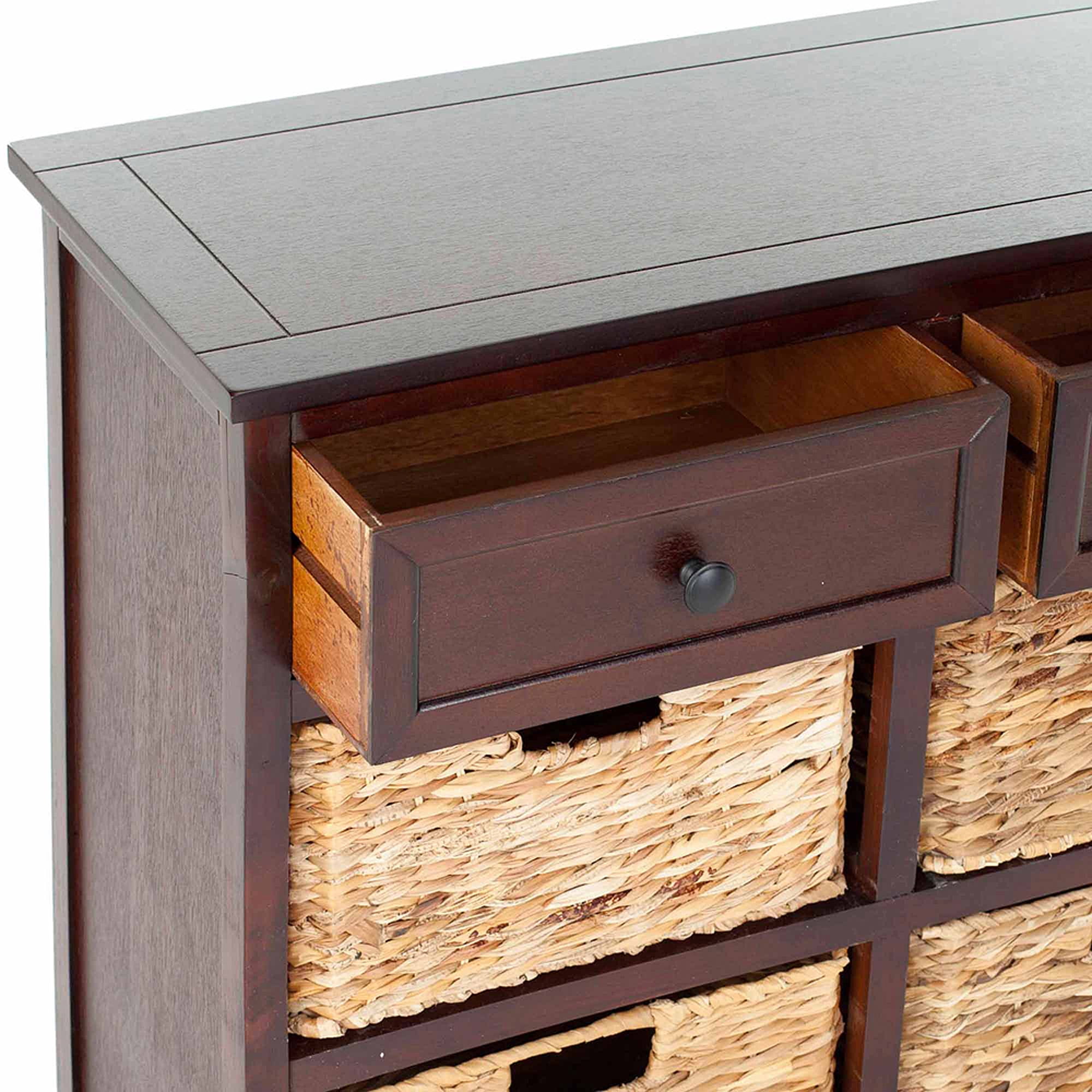 Safavieh Herman 2-Drawer Storage Unit with 4 Wicker Baskets