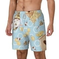 thumbnail image 2 of Balery Cute Gnome Bee Collects Honey Mens Swim Trunks Swim Shorts for Men Quick Dry Inseam Beach Shorts with Compression Liner Pocket-Small, 2 of 9
