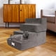 thumbnail image 3 of Escaleras para perros, escalones para perros, rampa para perros, cómoda escalera para cachorros, anticaídas Gris oscuro, 3 of 9