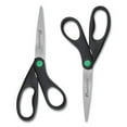 thumbnail image 2 of Kleenearth Scissors, 8" Long, 3.25" Cut Length, Black Straight Handles, 2/pack | Bundle of 5 Packs, 2 of 5