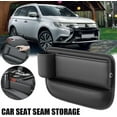 thumbnail image 3 of Bolsa de piel para coche, 2024, universal para asiento de coche, organizr de relleno ajustable con soporte para vasos para anteojos, teléfonos, llaves, tarjetas (negro, asiento de pasajero), 3 of 3