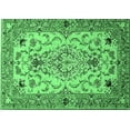thumbnail image 1 of Ahgly Company Indoor Rectangle Medallion Emerald Green Traditional Area Rugs, 5' x 8', 1 of 4