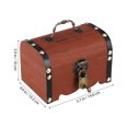 thumbnail image 2 of ETHZZLE 2Pcs Wooden Treasure Chest Money Boxes with Zinc Alloy Lock and Key Assorted Colors, 2 of 7
