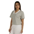 thumbnail image 3 of Moomaya Womens Peter Pan Lace Collar Top Plain Jersey Short Casual Tshirt, 3 of 8