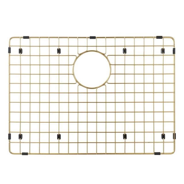 STARSTAR Protector de fregaderos, rejilla inferior para fregadero de cocina de acero inoxidable 304, dorado mate (19,25 x 13,25)