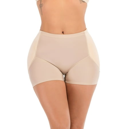 

DODOING Womens Butt Lifter Padded Control Shapewear Panties Body Shaper Brief Beige/Black