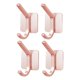 thumbnail image 1 of Paquete de 4 ganchos autoadhesivos de metal fuerte para puerta de armario, baño, cocina, dormitorio, paño de cocina, abrigo, sombrero (oro rosa), 1 of 1