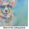 thumbnail image 4 of Corgi Hippie Dawg Glass Cutting Board Large 12 in x 15 in, 4 of 5