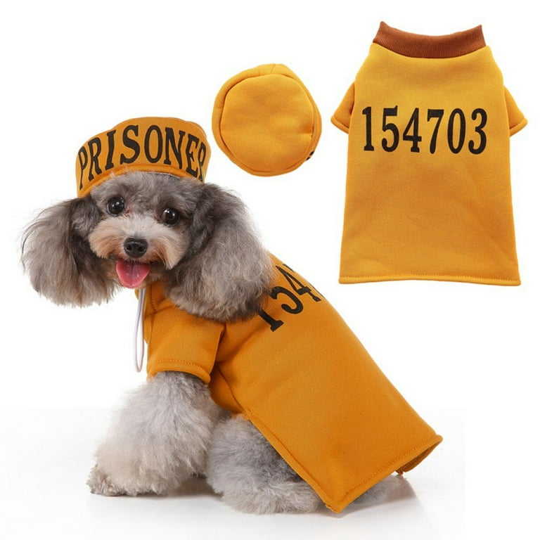 Orange dog prisoner costume top