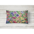 thumbnail image 2 of Carolines Treasures PPD3013PW1216 Enchanted Garden Flowers Canvas Fabric Decorative Pillow, 12H x16W, multicolor, 2 of 4