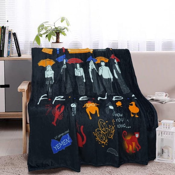 Couverture pour Émission Télé Friends, Jeté, Articles de Marchandise pour Émission Télé Friends, Cadeaux, Couverture en Flanelle pour Sofa, Canapé, Lit 50"x60 Pouces