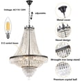 thumbnail image 5 of Fichiouy Crystal French Empire Chandelier Ceiling Lamp Light Large Foyer Pendant Light, 5 of 8
