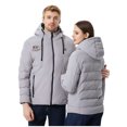 thumbnail image 3 of WRKEKC Heated Jacket 4-Zone Warming USB-Powered 3-Level Temperature Control Winter Coat with Hood for Ski Snowboard and Cold Weather Commute Gray M, 3 of 6