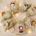 thumbnail image 3 of 2 Pack Small Christmas Gift Bags, Tiny Christmas Candy Bag with Drawstring for Xmas Stocking Stuffers, Bulk Christmas Gift Goody Treat Bags for Holiday New Year Party Favors Supplies, 3 of 4