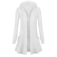 thumbnail image 2 of Women's Zip Up Long Hoodie Jacket Lightweight Tunic Sweatshirt Open Front Slim Fit Cardigan with Pockets, 2 of 5