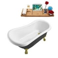 thumbnail image 2 of 61" Streamline N481BGL-IN-BGL Clawfoot Tub and Tray With Internal Drain, 2 of 9