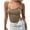 Khaki, variant on lmcalzta Womens Camisole Tops for Women Ribbed Knit Slim Fitting Sexy Crop Tops Summer Loungewear Sleepwear Tank