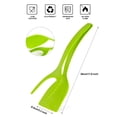 thumbnail image 3 of Espátula para tortilla con clip para voltear | Herramienta de cocina flexible 2 en 1 que no raya | Utensilio ergonómico y ligero para sartenes antiadherentes | Seguro para la familia | 1 paquete, 3 of 7