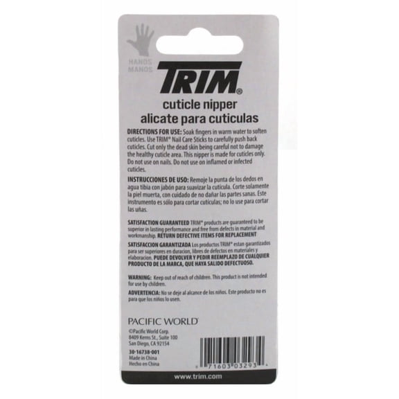 Trim Easy Hold Cuticle Nipper Assorted Color, 1 Ea..