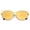 Gold / Pink-Yellow Mirror, variant on sunglassLA Female Women's Open Metal Frame Colored Mirror Oversize Cat Eye Sunglasses 58mm (Black / Pink-Green Mirror) - 58mm